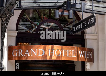 Grand Hotel Wien am Kärntnerring in Wien, Österreich // Grand Hotel Vienna am Kärntnerring in Wien, Österreich. , . Quelle: APA-PictureDesk/Alamy Live News Stockfoto