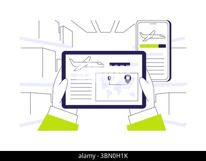 Vektorillustration des abstrakten Konzepts der Logistiksoftware. Stock Vektor