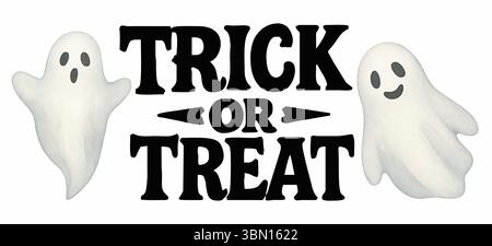 Halloween Aquarell Clipart – Niedliche Handgemalte Spooky Elements Stockfoto