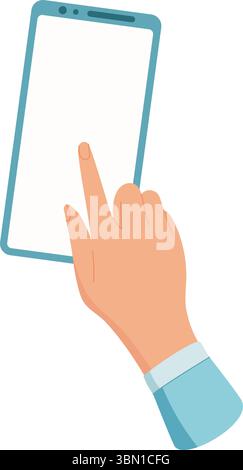 Handheld Mobiltelefon Mit Leerem Bildschirm Stock Vektor