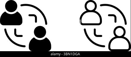 Symbole, die Social Influencer-Kampagnen, Markenangebote und Kollaborationen in digitalen Medien darstellen. Stock Vektor