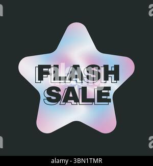 Flash-Sale-Sternenabzeichen. Vektorabbildung Stock Vektor