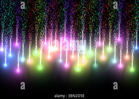 Digital generiertes helles Feuerwerk Stockfoto