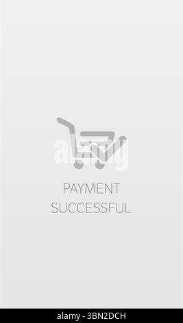 Bildschirm Zahlung erfolgreich Stockfoto