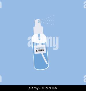 Sprühalkoholvektor. Flasche Alkoholspray Stock Vektor