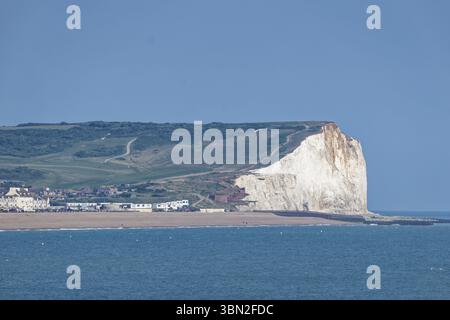 Strand und Pier in Eastbourne, Seebad am Ärmelkanal, im County East Sussex, England, Großbritannien Stockfoto