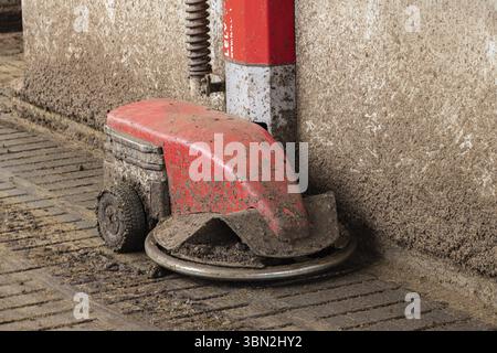 Düngerroboter in der modernen Dariy Farm in Nordsevonien in Finnland Stockfoto