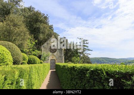 Marquyssac-Gärten in der Nähe von Beynac am Fluss Dordogne in der Region Perdigord in Frankreich Stockfoto
