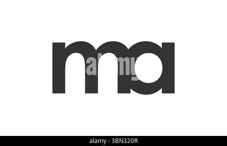 MA kreatives geometrisches Initial-basiertes modernes und minimales Logo. Buchstabe m eine trendige Schriftart. Universelles professionelles elegantes Techno-Vektor-Design. Stock Vektor