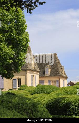 Marquyssac-Gärten in der Nähe von Beynac am Fluss Dordogne in der Region Perdigord in Frankreich Stockfoto