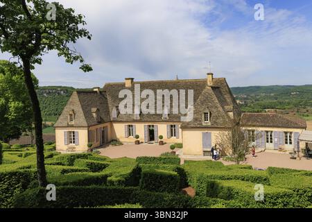 Marquyssac-Gärten in der Nähe von Beynac am Fluss Dordogne in der Region Perdigord in Frankreich Stockfoto