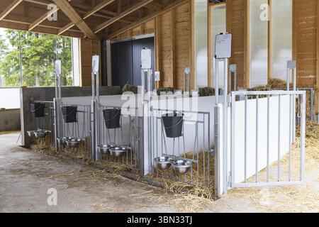 Moderner Farmfarm im Norden Sevonias in Finnland Stockfoto