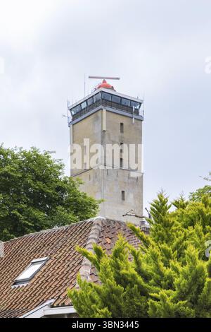 Leuchtturm Brandaris in West-Terschelling auf der Insel Wadden Terschelling in der niederländischen Provinz Friesland Stockfoto