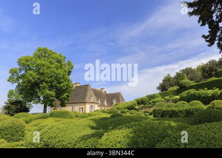 Marquyssac-Gärten in der Nähe von Beynac am Fluss Dordogne in der Region Perdigord in Frankreich Stockfoto