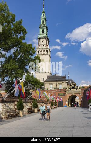 Czestochowa, Polen – 19. Juli 2023: Kloster und Kirche Jasna Gora. Polnisch-katholische Wallfahrtsstätte mit der Wunderfigur der Schwarzen Madonna Stockfoto