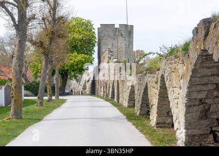 St. Göransporten Tor und Mauern, Silverhättan, Altstadt, Visby, Gotland Region (Gotlands Kommun), Königreich Schweden Stockfoto