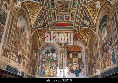Piccolomini Bibliothek in Il Duomo, Siena, Toskana, Italien Stockfoto