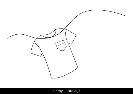 Durchgehende einzeilige Zeichnung im minimalistischen Stil isolieren Sie die Vektorgrafik der Umrisse Stock Vektor