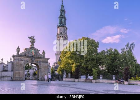 Czestochowa, Polen – 19. Juli 2023: Kloster und Kirche Jasna Gora. Polnische katholische Wallfahrtsstätte mit der Schwarzen Madonna in Tschenstochau in P Stockfoto