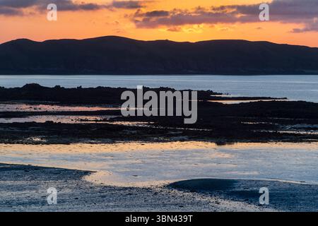 Frankreich. Bretagne. Cotes d'Armor. Die Uferpromenade von Keriec (Gemeinde Trelevern) Stockfoto