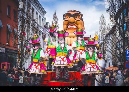 Belgien, Ostflandern, Denderstreek, Aalst, Aalst, der satirische Karneval wurde als immaterielles Kulturerbe der Menschheit von der UNESCO eingestuft Stockfoto