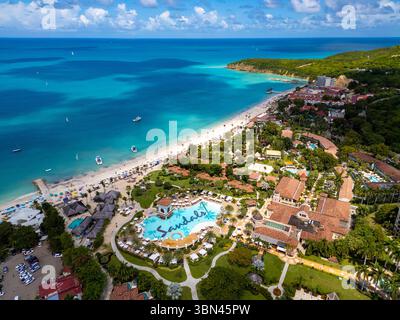 Antigua und Barbuda, Westindien, Insel Antigua. Dickenson Bay. Sandals Hotel Stockfoto