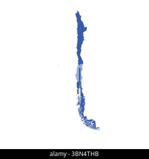 Karte von Chile, Schildersilhouette. Weltkarte Globe. Vektorillustration isoliert auf weißem Hintergrund. Südamerika-Kontinent Stock Vektor