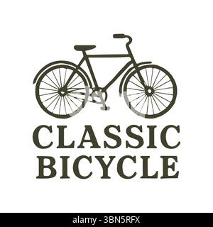 Zeitloses klassisches Fahrrad-Silhouette-Design, das an Vintage-Charme und traditionellen Radsport-Geist erinnert Stock Vektor