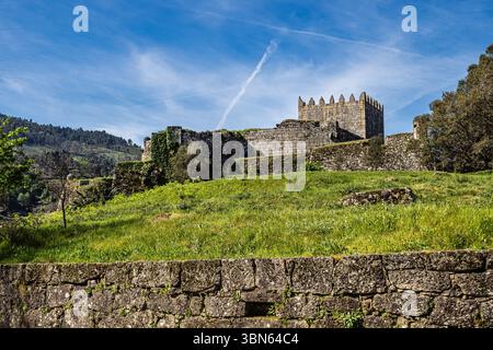 Die Burg Lindoso in Portugal ist eine mittelalterliche Burg in der Gemeinde Lindoso, Gemeinde Ponta de Barca, im portugiesischen Bezirk V. Stockfoto