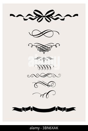 Klassisches Vignetten-Set Stock Vektor