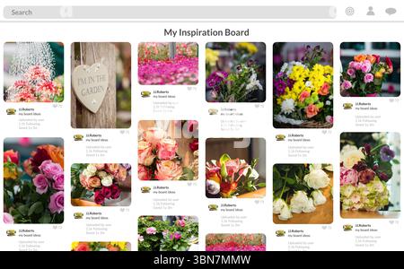 Zusammengesetztes Bild der Siteseite Stockfoto