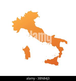 Karte von Italien, Schildersilhouette. Weltkarte Globe. Vektorillustration isoliert auf weißem Hintergrund. Europäischer Kontinent Stock Vektor