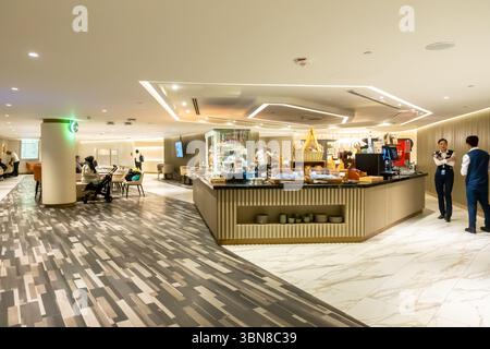 Pearl Lounge, Zayed International Airport, Abu Dhabi, VAE Stockfoto