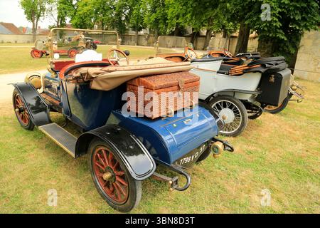 Oldtimer-Rallye, Automuseum, Valencay, Frankreich. Stockfoto