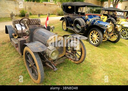 Oldtimer-Rallye, Automuseum, Valencay, Frankreich. Stockfoto