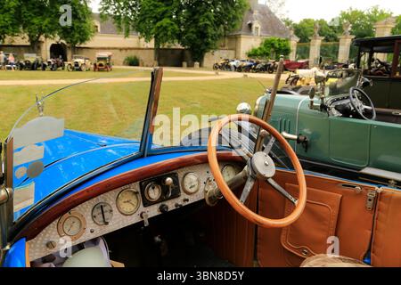 Oldtimer-Rallye, Automuseum, Valencay, Frankreich. Stockfoto