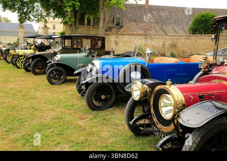 Oldtimer-Rallye, Automuseum, Valencay, Frankreich. Stockfoto