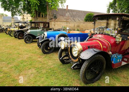 Oldtimer-Rallye, Automuseum, Valencay, Frankreich. Stockfoto