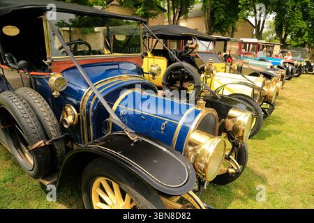 Oldtimer-Rallye, Automuseum, Valencay, Frankreich. Stockfoto