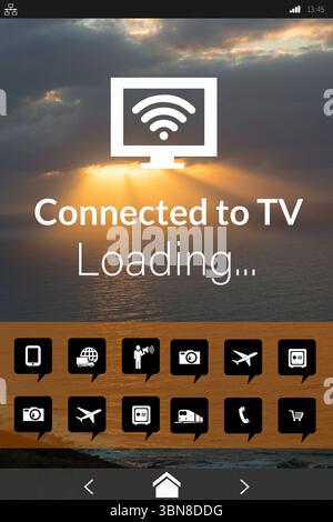 Digital zusammengesetztes Textbild mit verschiedenen Computersymbolen Stockfoto