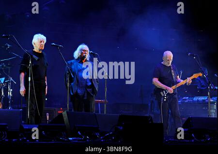 LONDON, ENGLAND – 23. SEPTEMBER: Graham Nash, David Crosby und David Gilmour traten am 23. September 2015 in London auf. CAP/MAR © Martin Harris/Capital Pictures Stockfoto