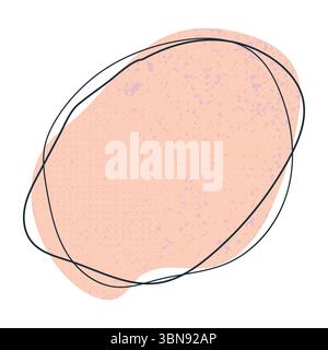 Hand gezeichnete Doodle-Form des Blobs in Hand gezeichneter Art isoliert auf weißem Hintergrund. Zufällige und einfache Silhouettenfigur. Unregelmäßige dynamische Form. Modern Stock Vektor