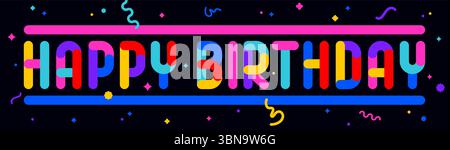 Alles Gute Zum Geburtstag. Lustiges Banner Stock Vektor