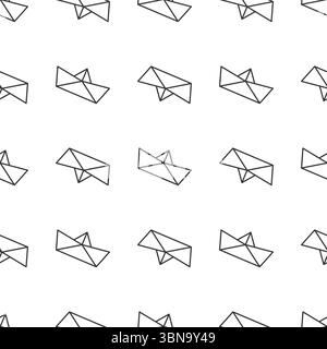 Ästhetisches, nahtloses Muster der Papierlinie Stock Vektor