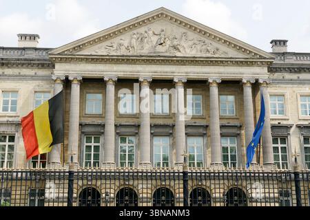 Palast der Nation, Belgisches Bundesparlament, Paleis der Natie, Palais de la Nation, Palast der Nation, Stadt Brüssel, Belgien, Europa Stockfoto