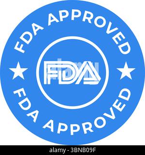 FDA-genehmigter Vektorstempel, FDA-genehmigtes Logo, FDA-genehmigte Logo-Vorlage Illustration Stock Vektor