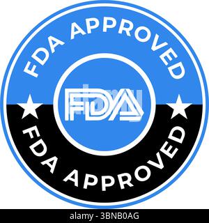 FDA-genehmigter Vektorstempel, FDA-genehmigtes Logo, FDA-genehmigte Logo-Vorlage Illustration Stock Vektor