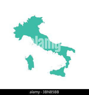 Karte von Italien, Schildersilhouette. Weltkarte Globe. Vektorillustration isoliert auf weißem Hintergrund. Europäischer Kontinent Stock Vektor