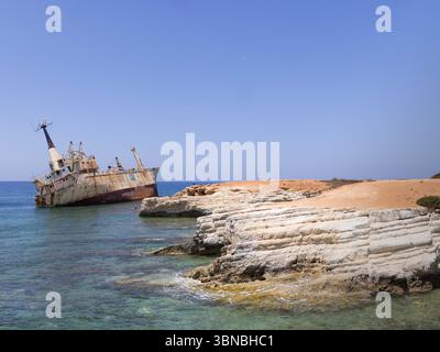 Edro III Schiffswrack, Paphos, Zypern Stockfoto
