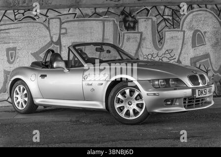 Z3, BMW, bayerischer Automobilhersteller, Roadster, 3Ltr., 2 Sitzer, 2 Türen, Baujahr 2001, gebaut in Amerika, South Carolina, Werk, Spartanburg. Stockfoto